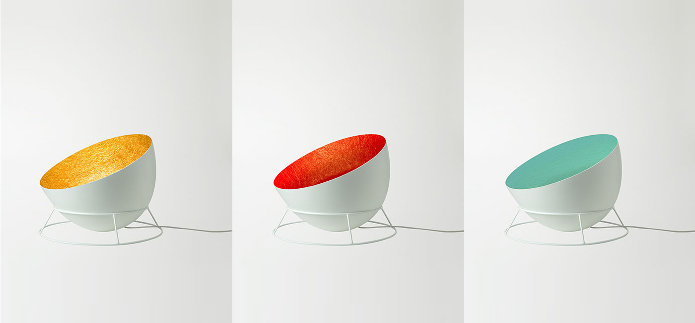 Floor Lamp H2O F In-Es Artdesign Collection Luna Color White Orange Size 27,5 Cm Diam. Ø 46 Cm